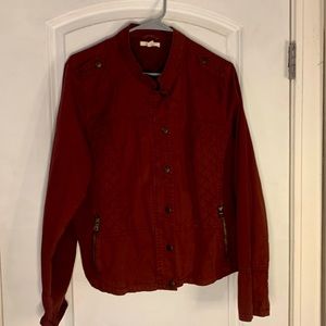Maroon Maurice’s quilted jacket size 1 (xxl)